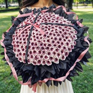 199朵超大玫瑰花束永生花仿真香皂花告白情人节送女朋友生日礼物