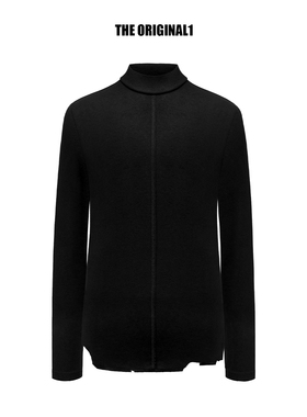 COOKIES6新品王嘉尔同款宽松休闲高级感ACCEPTANCE高领打底针织衫