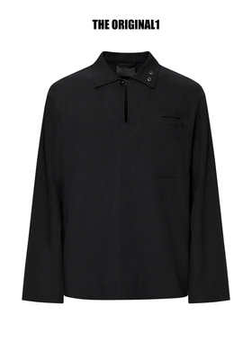 CHOICES 系列王嘉尔同款简约人字纹高级感宽松休闲翻领男士衬衫