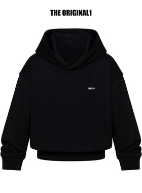 THE ORIGINAL 1王嘉尔潮牌新品童装字母印花宽松纯棉儿童连帽卫衣