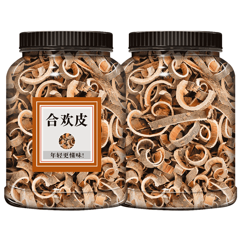 秦岭野生合欢皮500g克合欢皮包邮中药材合欢皮另售酸枣仁夜交藤