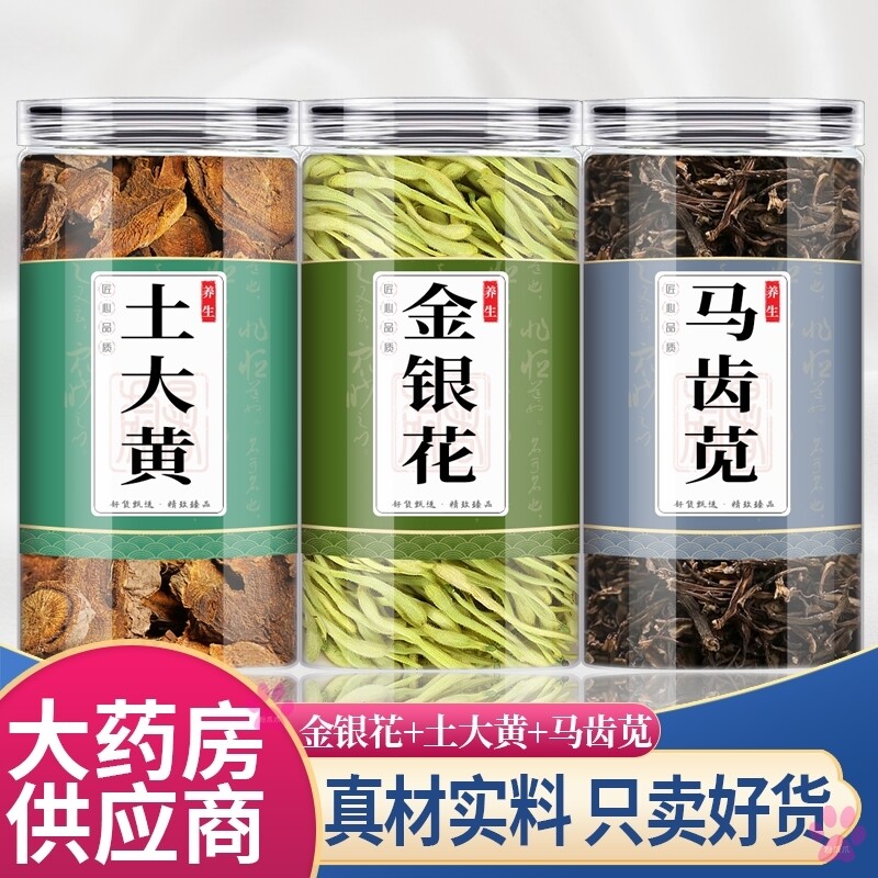 金银花土大黄马齿苋中药材组