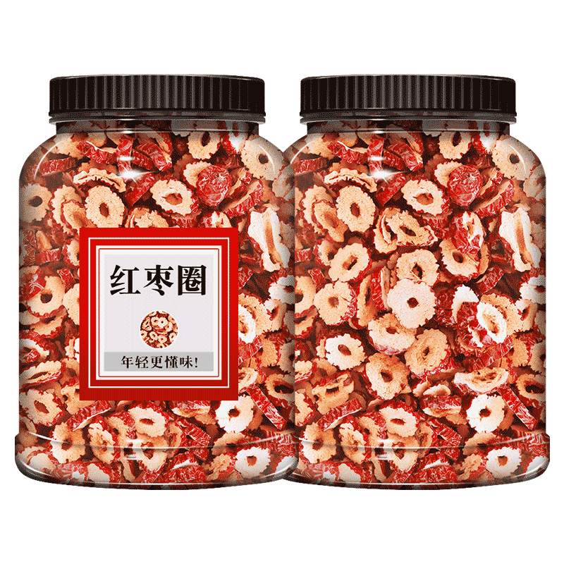 新疆红枣干片500g克无核红枣片枣圈即食泡水干吃脆酥泡茶零食脆片
