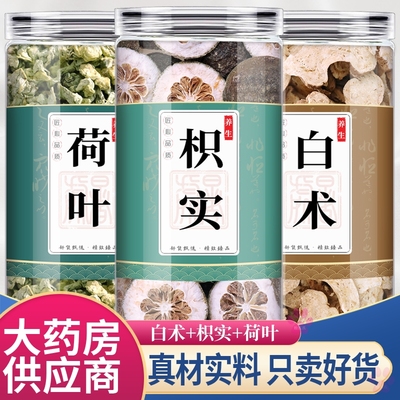 白术枳实荷叶粒中药材组合茶