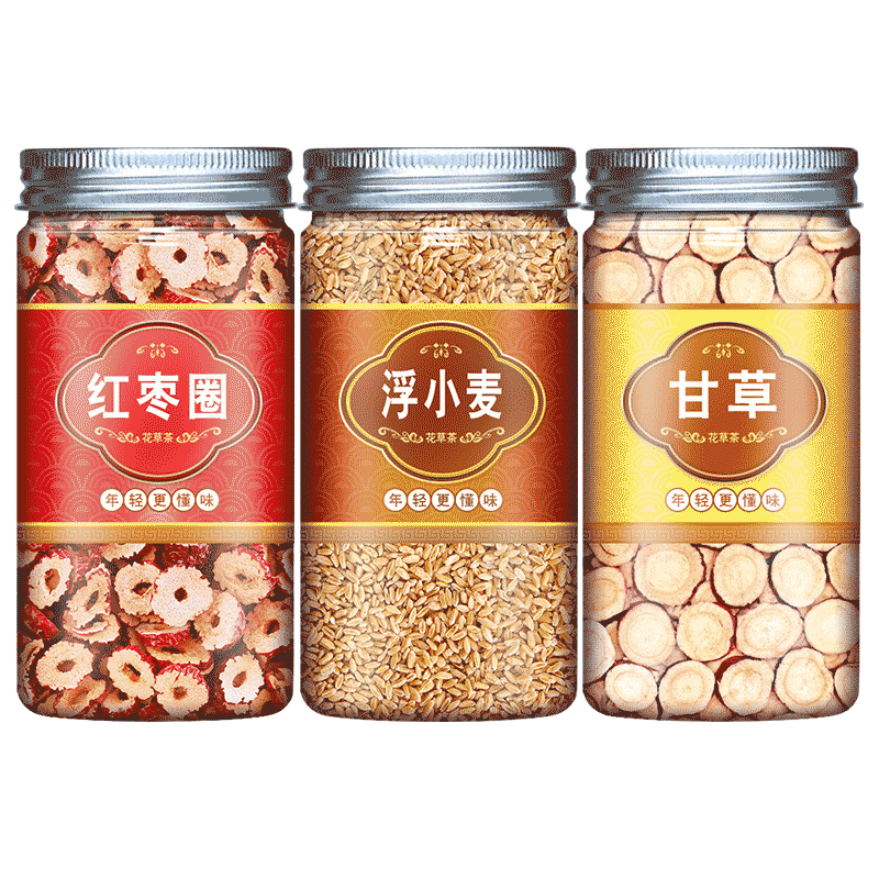 浮小麦红枣甘草正品中药材浮小麦茶甘麦大枣汤散装浮麦中药邱医生