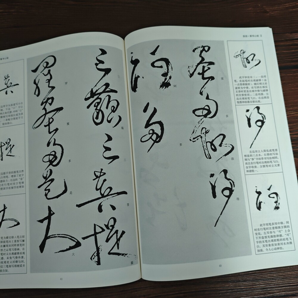 张旭草书毛笔书法字帖练习初学者技法入门临摹教程讲解临习字帖