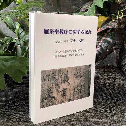 褚遂良雁塔圣教序毛笔书法碑帖放大细节观察记录论文记录荒金大琳