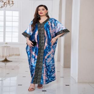 2024欧美非洲袍子头巾Africa Women Robe Dress With Heads Scarf