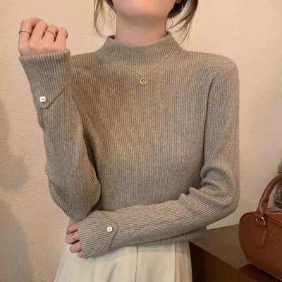 大码胖mm半高领毛衣女20