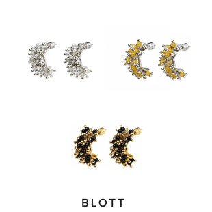 BLOTT 盛夏系列 花蕊串珠黄玛瑙 黑玛瑙 珍珠重工耳环