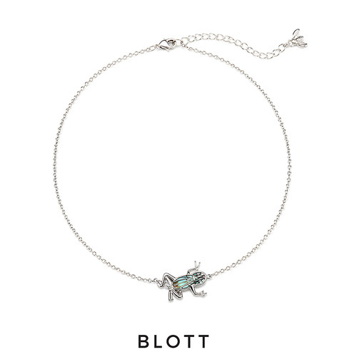BLOTT 盛夏系列 青蛙鲍鱼贝银色项链