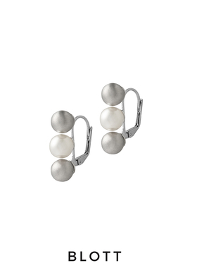 BLOTT 拉丝针织三球金银耳环