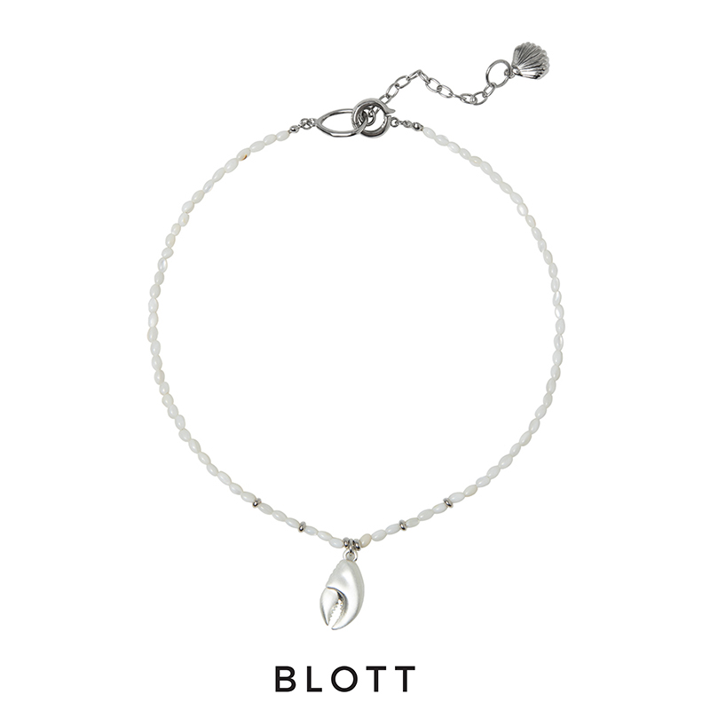 BLOTT度假系列 贝壳珠拉丝蟹钳度假感项链颈链
