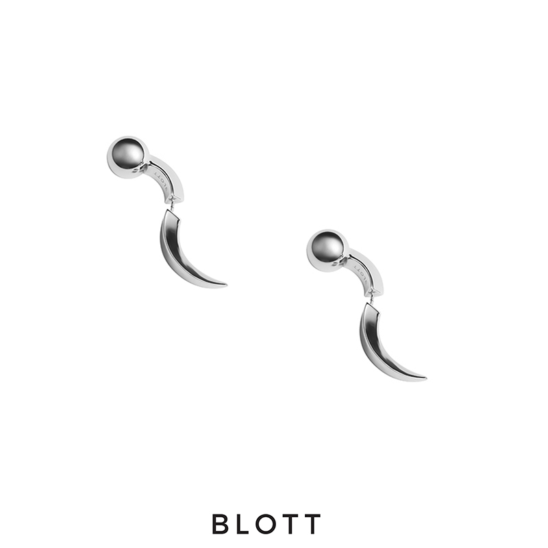 blott原创设计流星款耳针金属球