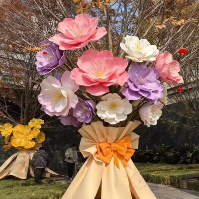 网红巨型防水泡沫玫瑰树上开花