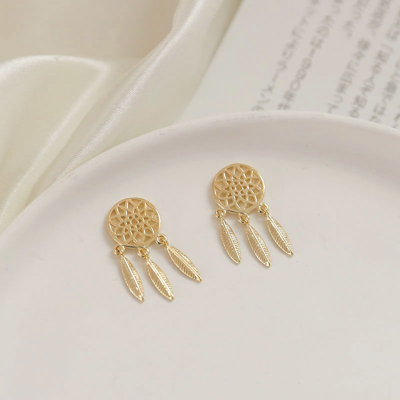 diy饰品配件18K包金保色花