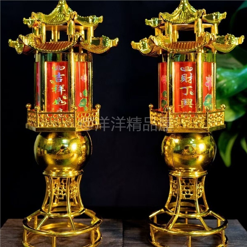 潮汕中秋赏月蜡烛灯防风长明灯佛前供奉烛台八月十五拜月娘用品