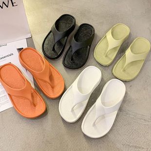 美式 厚底沙滩人字拖ins潮户外情侣男式 夹脚女时尚 外穿凉拖鞋