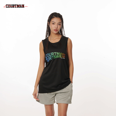 COURTMAN野球帝美式投篮背心跑步训练男女同款篮球坎肩渐变logo