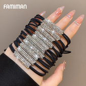 黑色头绳2026新款 高端橡皮筋女扎头发圈皮套高弹力耐用扎马尾发绳