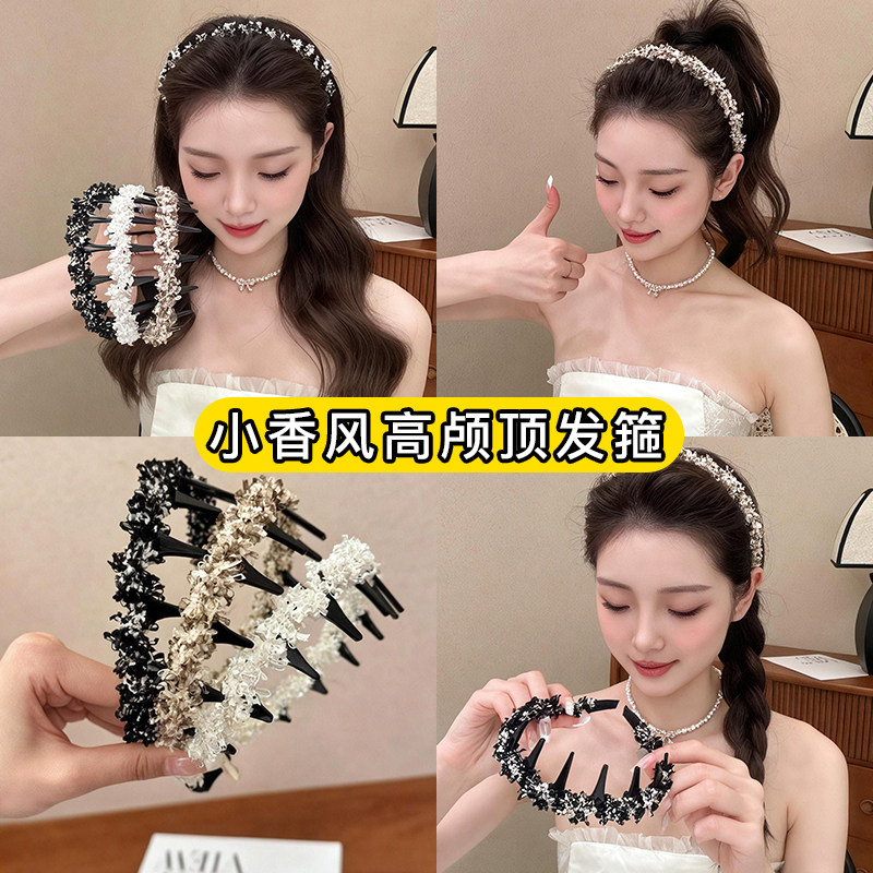 编织大波浪发箍女洗脸防滑头箍图片