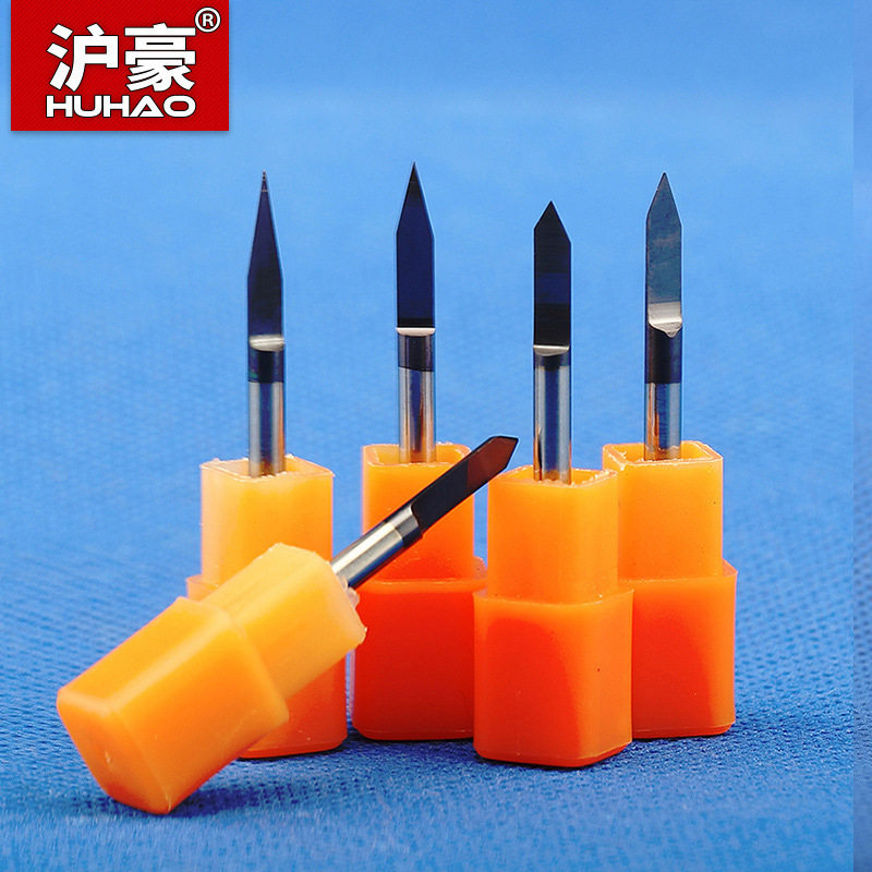 沪豪3.175平底尖刀黑色涂层锥度直刀广告雕刻机刀具刻金属