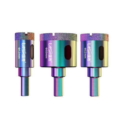 蓝胜真空镀钛玻璃打圆孔钻头神器玉石打孔全陶瓷大理石专用开孔器