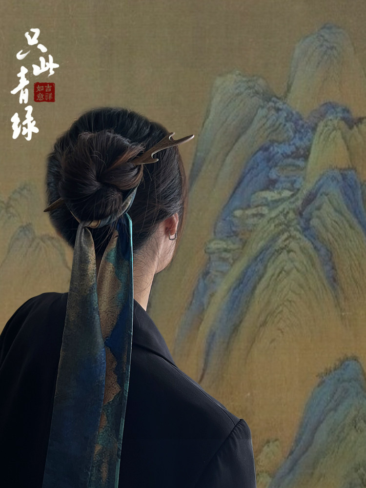 丝巾发带女夏天国风绑包腰带飘带飘带发绳古风头绳绑发丝带头饰女