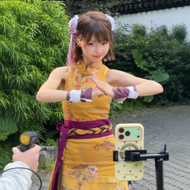 新中式紫色中华娘发包流苏头饰女
