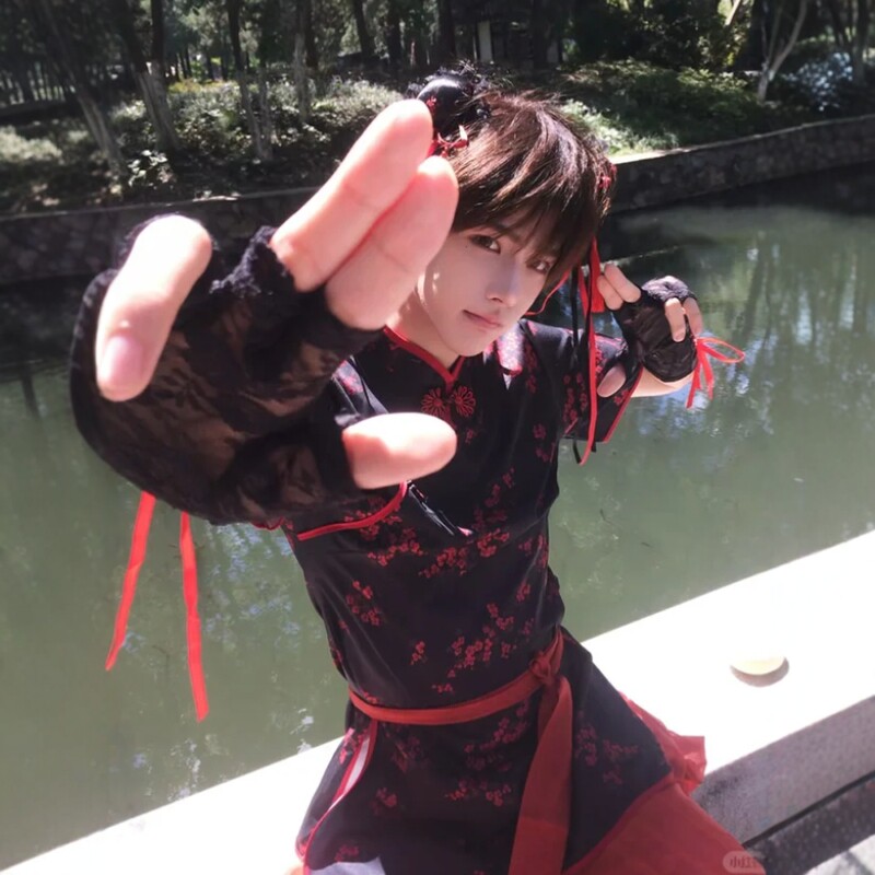 中国风中华小子丸子头发包夹女