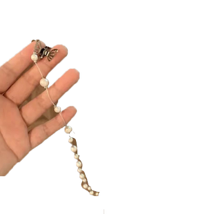 仙美珍珠编发链女2026新款高级感头饰流苏小众设计森系发夹丝带