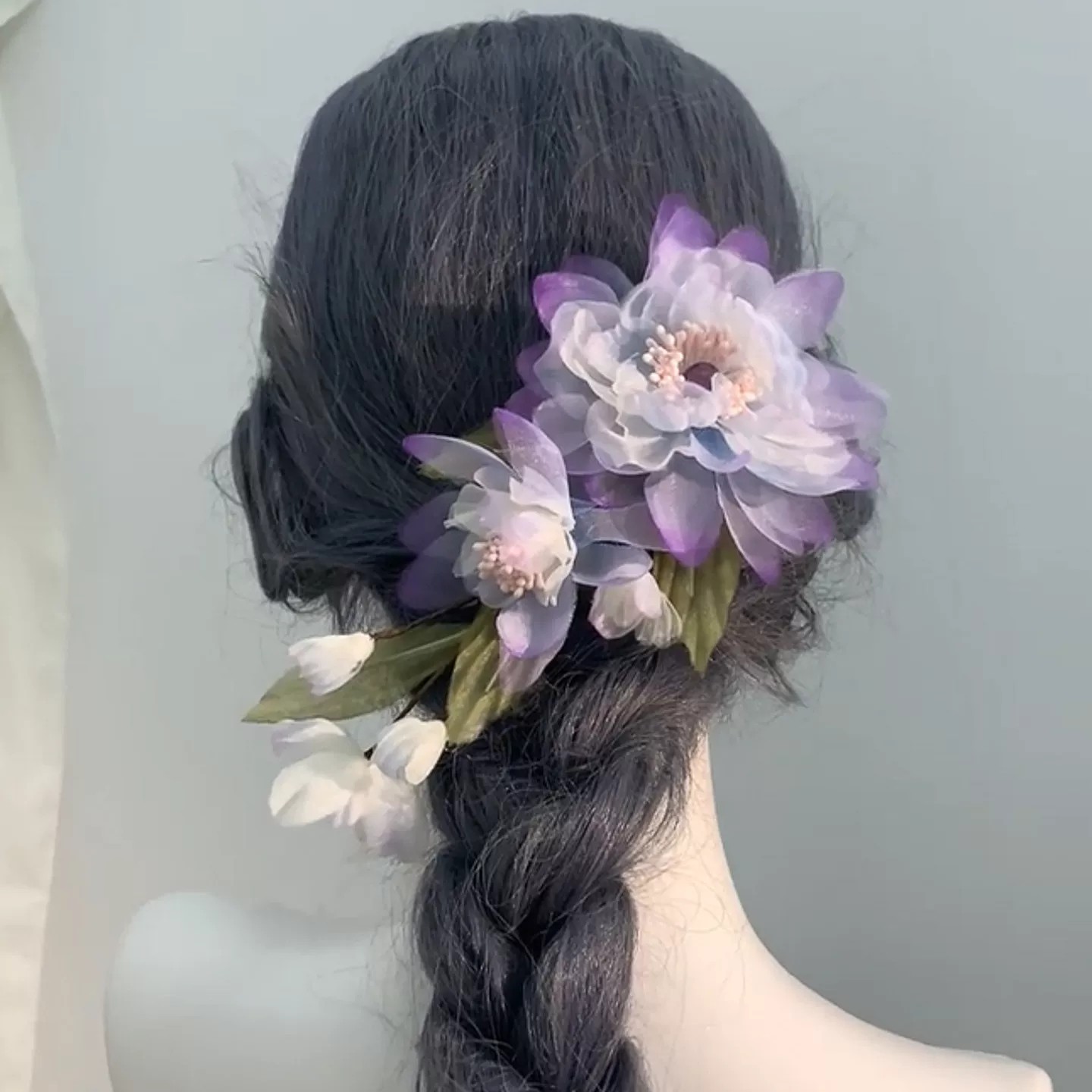 新中式仿烫花发夹古风汉服头饰