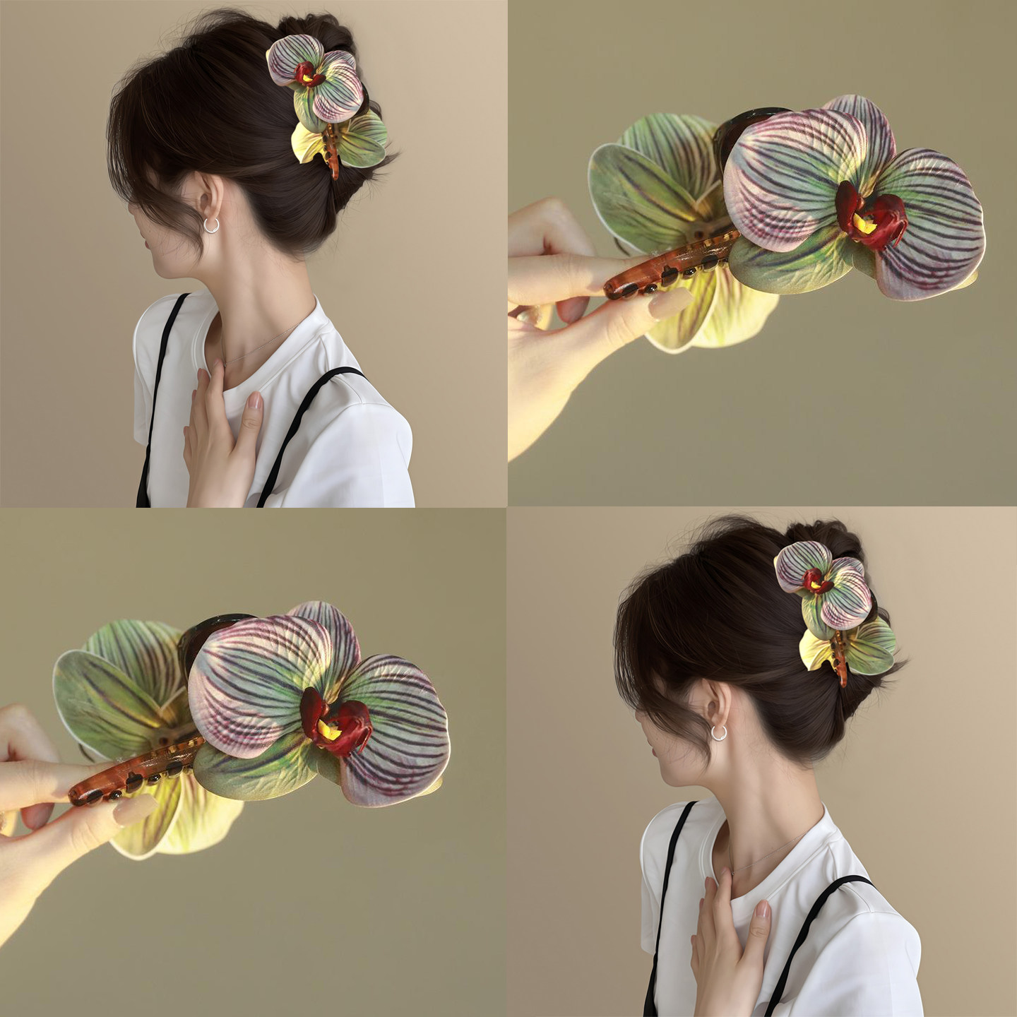 汀兰花香~抓夹女2025新款高级感鲨鱼夹女气质发夹后脑勺女拎环,服饰配件/皮带/帽子/围巾,拎环,淘宝优惠券,粉丝福利购,淘宝优惠卷