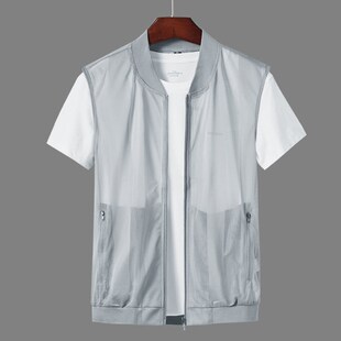 奥塔姆克男装店夏季薄款马甲男士夏天冰丝网眼透气坎肩运动背心男