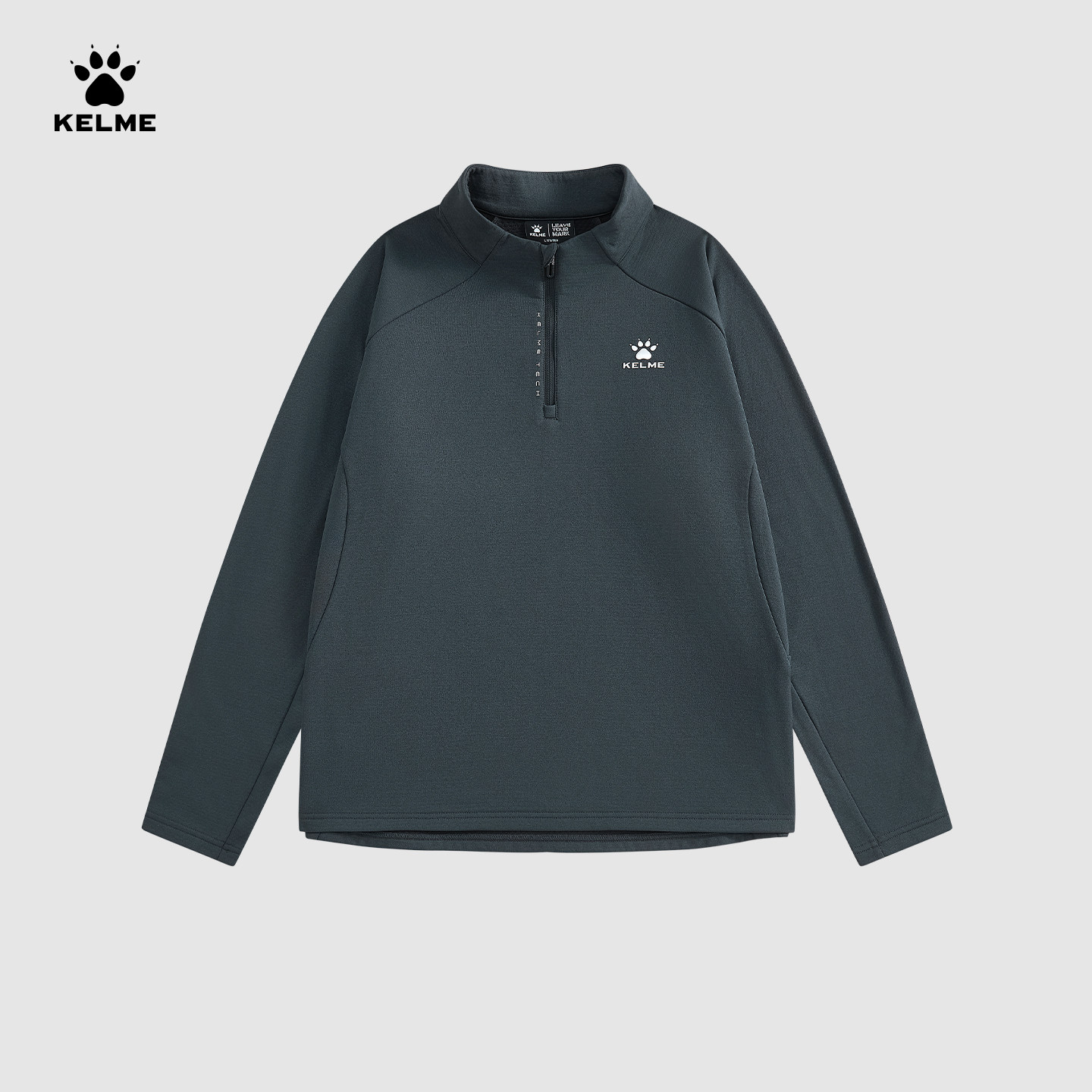 KELME卡尔美半拉链卫衣男款秋冬季跑步长袖运动T恤足球训练服加绒