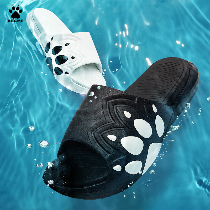KELME/卡尔美运动拖鞋男夏季外穿防滑篮球凉拖大爪子情侣沙滩鞋女