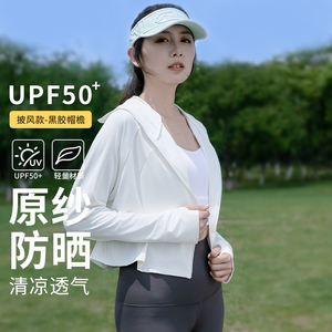 防晒衣女夏季新款防紫外线长袖冰丝轻薄透气防晒服披肩款骑行出游
