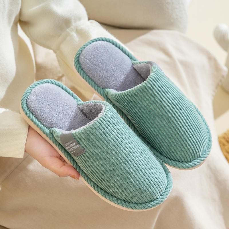 新款家居防滑毛男士冬天棉拖鞋