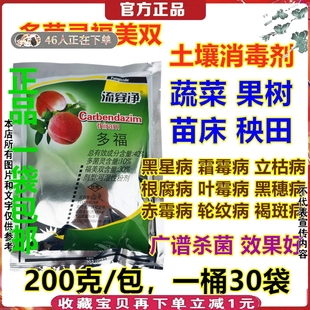 桃树穿孔病流胶病梨树黑星病苗床土壤杀菌消毒剂多菌灵福美双农药