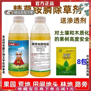 精草铵膦铵盐除草剂大全槟榔地瓜蒌果园田埂花椒香蕉牛筋草一扫光