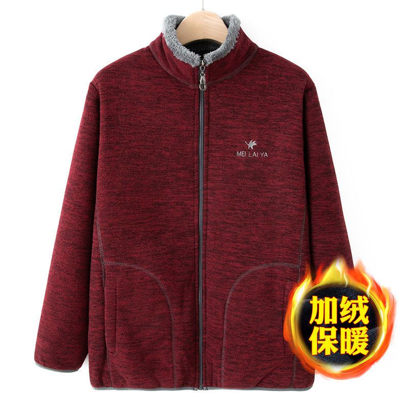 妈妈秋冬摇粒绒加绒外套