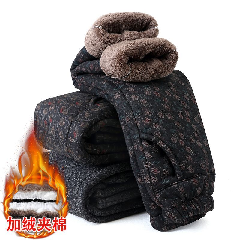 中老年三层加厚保暖棉裤