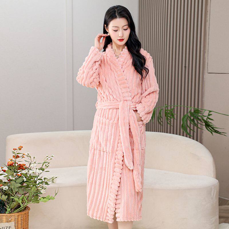 ins风浴袍女加厚秋冬珊