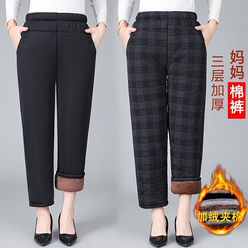 奶奶裤三层加绒加厚妈妈