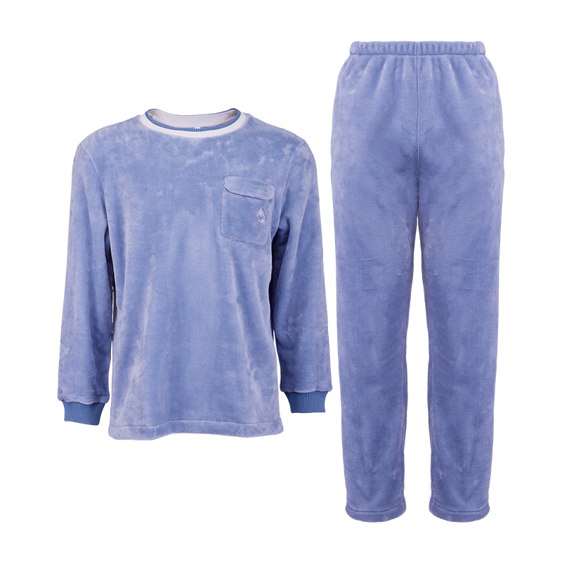 易美品牌男士法兰绒圆领套