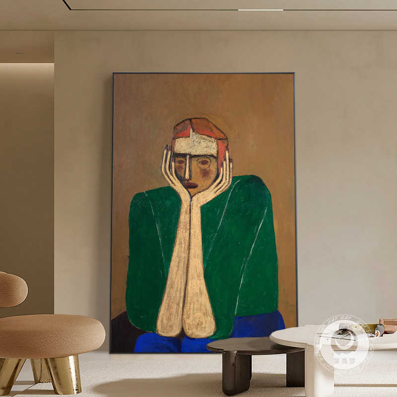 毕卡索抽象人物客厅装饰画 画小众艺术感沙发背景墙挂画 画入户玄