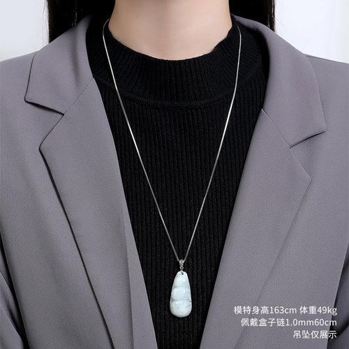 经典百搭纯银项链素链泰福银