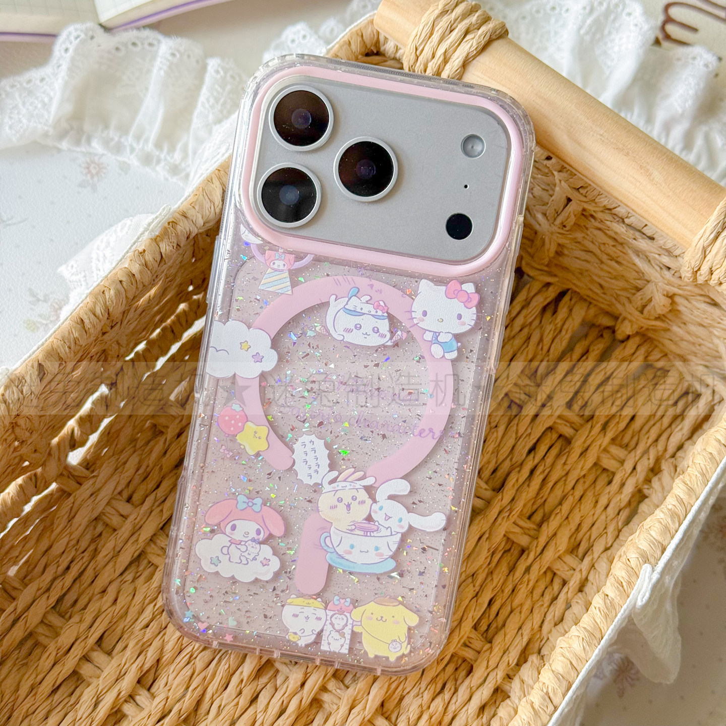 适用iphone18promax苹果18pro手机壳MagSafe磁吸18透明17promax闪粉17pro布丁狗17e玉桂狗16保护套16e吉伊15