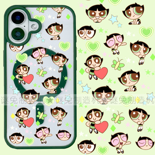 适用iphone17promax苹果16手机壳MagSafe磁吸15支架14透明13飞天小女警25ultra卡通12可爱17少女ins保护套16e