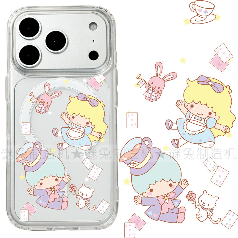 适用iphone17promax苹果17手机壳MagSafe磁吸18支架18pro透明18promax双子星16扑克牌15卡通保护套女16e/17e